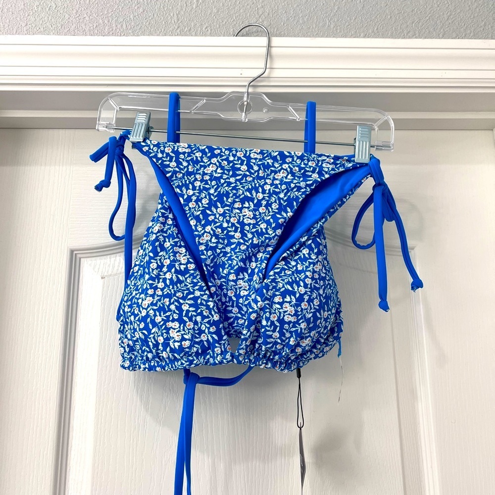 Zaful Blue/yellow floral triangle bikini set